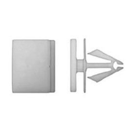 Main ST Collective 15 Pack White Nylon Moulding Clips | 3/8" Hole, 9/16" Stem, 9/16" x 13/16" Head | Body Side Trim Retainers | Compatible with GM 25724529 for Rocker, Grille & Side Mouldings