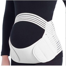 Jamila Maternity Belt Pregnancy Support Belt Lumbar Back Support Waist Band Belly Bump Brace, Relieve Back, Pelvic, Hip Pain Labour and Recovery - White L