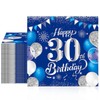30th Birthday Decorations for Him and Her,40 PCS Blue Silver
