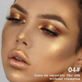 Medium Brown Jelly Eye Shadow Stick, Sparkly Glitter Pearlescent Shimmer Eyeshadow Eyeliner Brightener Crayon, Highly Pigmented, Ultra Creamy, Lightweight, Buildable Formula, 0.65 Oz, Long-lasting