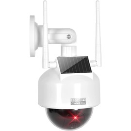 XBERSTAR Dummy Camera, Security Camera, Dummy (Latest LED Specification, Metal Arm), Security Sticker (Enhanced Lightproof/Waterproof), Surveillance Camera Dummy