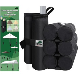 Eurmax USA Weight Bags for Pop up Canopy Outdoor Shelter,Gazebo Instant shelter Leg Canopy Weights, Sand Bags, Set of 4(Black)