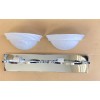 ELP 2-Light Chrome Light with Frosted Glass Marblized Shades Boobie