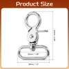 QUARKZMAN Pack of 6 Swivel Snap Hooks, 32 mm (1