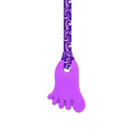 Sensory Oojamabobs - Foot Pendant chew Necklace - Autism - Purple with Lanyard (6 Designs Available!) (54cm, Purple Swirl)