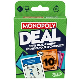 Hasbro Monopoly Deal Card Game | Quick-Playing Card Game | Fun Games for Families and Kids | Ages 8 and Up | 2 to 5 Players | 15 Mins. | Travel Games (English & French)