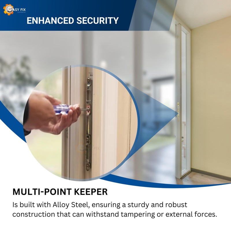 Sliding Glass Door Multi-Point Keeper for 2 Point Mortise Lock