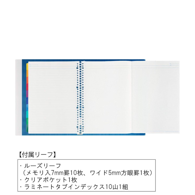 Maruman F584-02 Loose Leaf Binder, A4, Session, 30 Holes, Blue