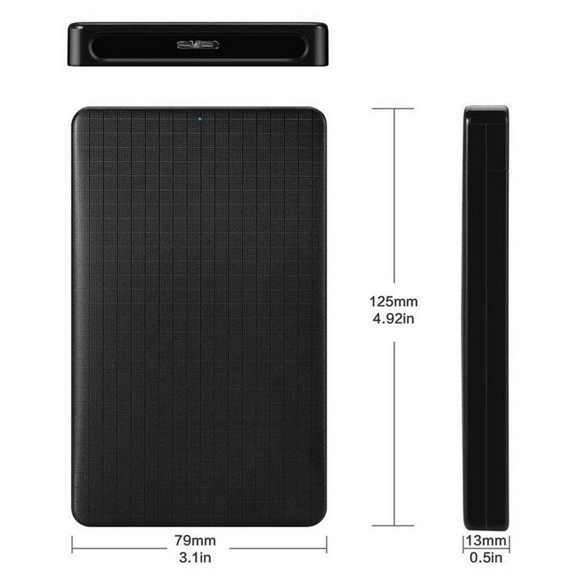 2.5 inch USB 3.0 SATA Laptop HDD Enclosure MicroB Connection