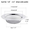 Drain Strainer Stainless Steel Rustproof Set of 2, 7.5 cm
