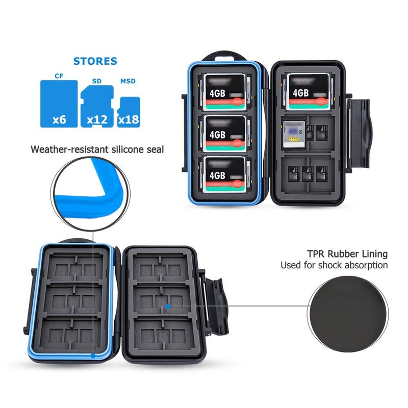 JJC 36 Slots Memory Card Protective Case Storage for 12