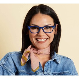 Peepers by PeeperSpecs Clark Blue Light Blocking Reading Glasses, Blue +2.75