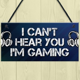 Red Ocean Gaming Bedroom Accessories Room Sign Novelty Birthday Gift For Gamer Plaque
