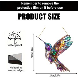 Hummingbird Light Catcher, Window Decoration, Sun Catcher, Prism, Hummingbird Suncatcher, Bird Rainbow Maker, Sun Catcher, Hummingbird Pendant for Outdoors, Indoors, Garden, Home, Window Decoration