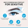 MEN Eyebrow Wax Strips Kit,for Sensitive All Skin Types MEN,24pcs