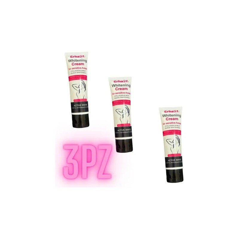 Kit 3 Cremas Aclarantes Axilas Codos Y Zonas Íntimas Erha21
