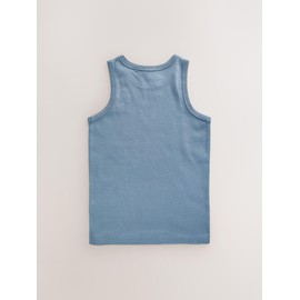 NEXT Pack of 10 Organic Cotton Tank Tops, Tonal Blue