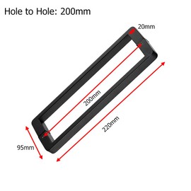 Cokritsm Shower Door Handle 200 mm Hole to Hole Glass Door Handle, Shower Door Knob Round Handle, Black Shower Door Handle, Stainless Steel Handle for Shower Door, Glass Doors, Sliding Door