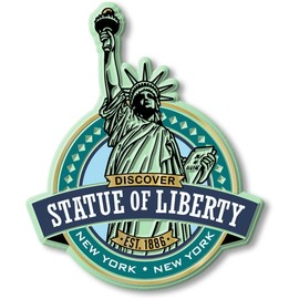 Statue of Liberty Magnet by Classic Magnets, 3.3" x 4.1", Collectible Souvenirs Made in The USA