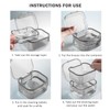 WALWAL Retainer Case, Three-Layer Denture Bath Box with Drain Tray,