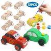 Wooden Cars Unfinished Wood Crafts DIY Craft Wood Kit for