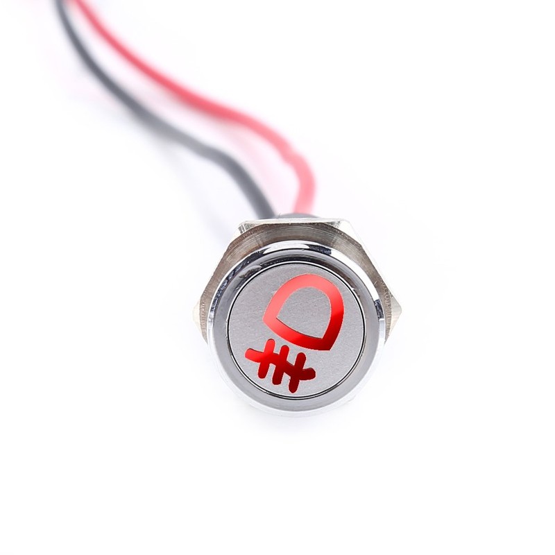 12 V 14 mm Metal Special Symbol Display LED Dashboard