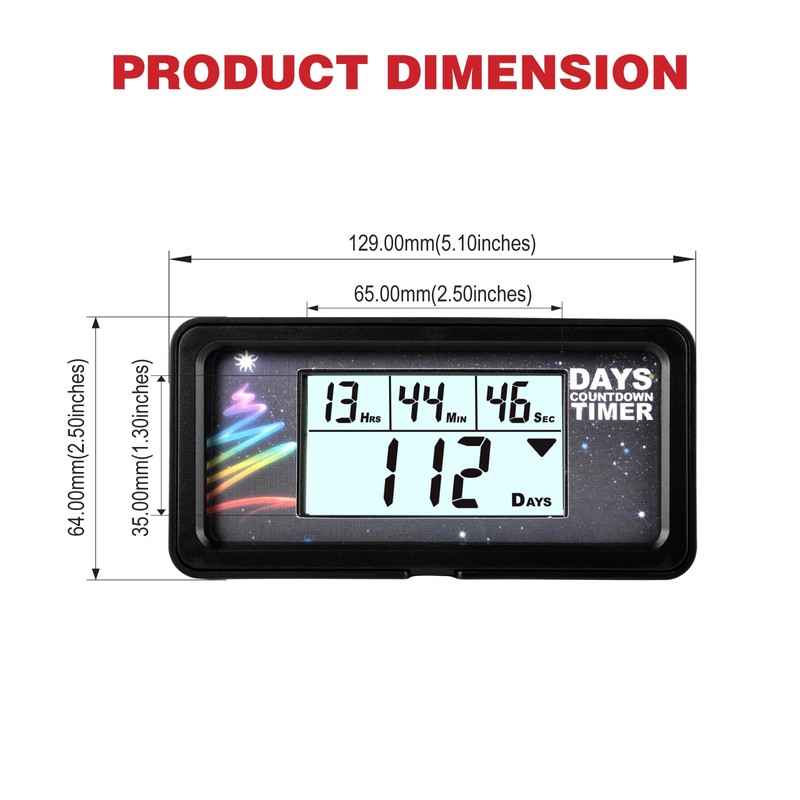 RileyFine RQ-HM200 Digital Civilian Timer, Countdown Timer, Reset Function,.Clock Function,Used