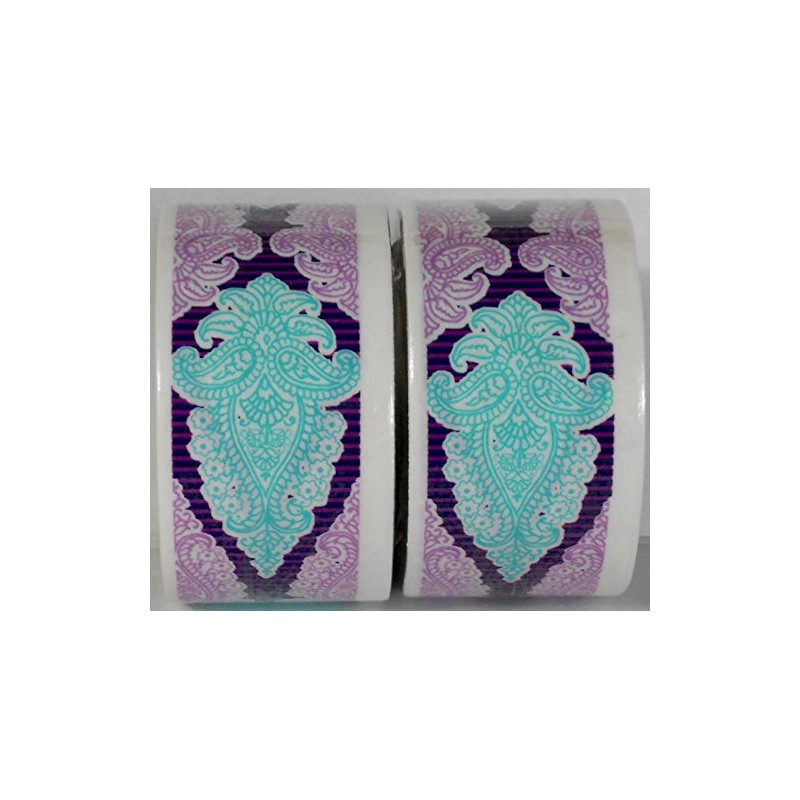 Tool Bench Hardware 2 Rolls Lavender & Turquoise Paisley Patterned