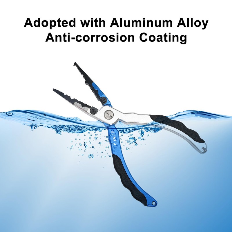 J&D Fishing Pliers, Aluminum Alloy Fishing Pliers Multi-Functional Lightweight Multi-Functional