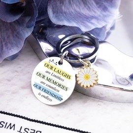 Cxulquvs Friend Gifts for Women Best Friend Keychain for Besties BFF Soul Sister Unique Birthday Christmas Graduation Gift for Friends Female Farewell Gifts for Coworkers