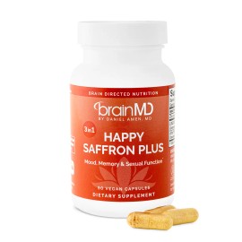Happy Saffron Plus – Supports Mood & Emotional Wellness – Gluten-Free, Dairy-Free, Egg-Free Formula for a Healthier, Happier You