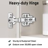 4PCS Cabinet Door Hinges Frameless Full Overlay Soft Close Hinge