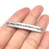 5 x Hope & Belief Charms Connectors 44x5mm Antique Silver