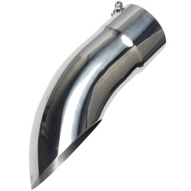 Turn Down Exhaust Tip 4 Inch Inlet 4" Outlet Diameter 12" Long Stainless Steel Bolt On Diesel Muffler Tip
