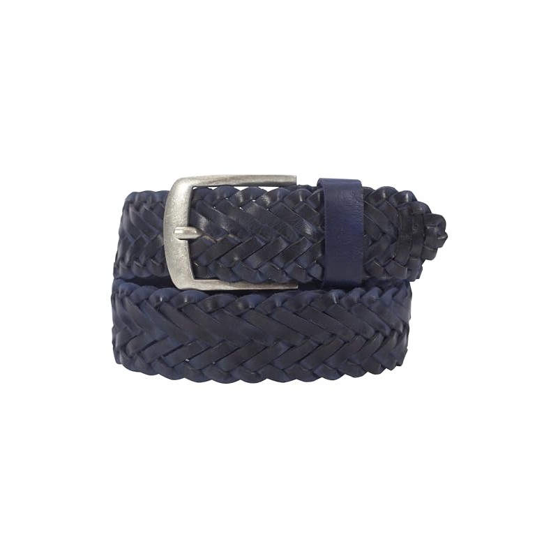 SCAMODA Braided belt made of 100% full leather for men