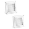 QWORK Air Vent ABS Louver Grille Cover, 2 Pack 4"