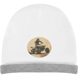 Azeeda 'Quad Bike Rider' Kids Slouch Hat (KH00036292) White