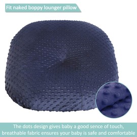 OWLOWLA Newborn Lounger Cover,Minky Removable Slipcover Fits Newborn Lounger for Baby Boy Girl(Navy)