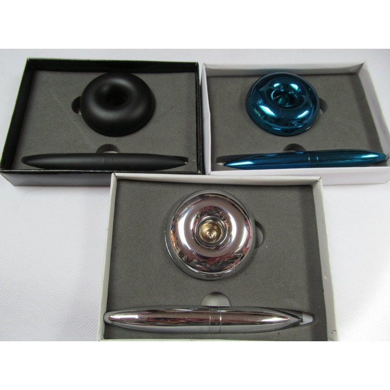 fat-catz-copy-catz Silver Chrome Effect Floating Magnetic Space Desk Pen Holder