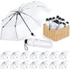 Aodaer 15 Pieces Clear Wedding Bubble Umbrellas 40 Inch Foldable