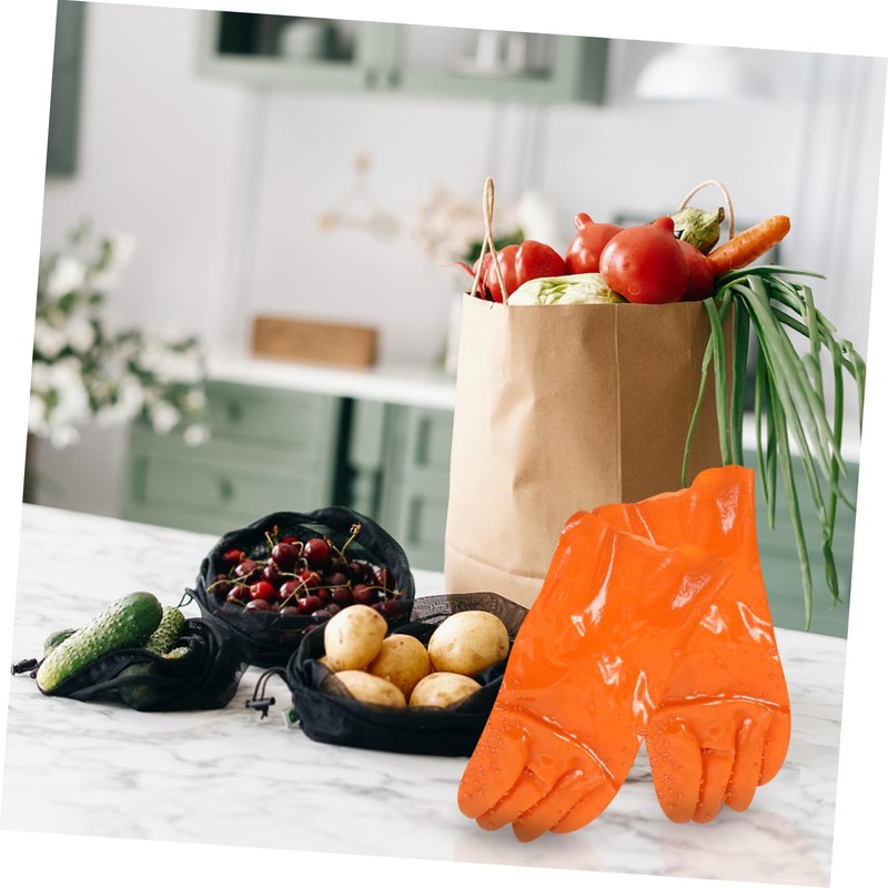 Angoily 1Pair Veggie Peeling Gloves Slip Kitchen Tool for Easy