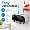 No-Drill Wall Mounted Toothbrush Holder – Self-Adhesive Plastic Bathroom Organizer