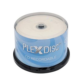 PlexDisc CD-R 700MB 52X Logo Top Recordable Media Disc - 50pk Spindle (FFP) 631-814-BX