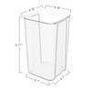 Hespama 6 Packs Plastic Square Flower Vases, Clear Acrylic Flower