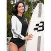 Women Breathable Rash Vest UPF 50+ 1/4 Zip Long Sleeve