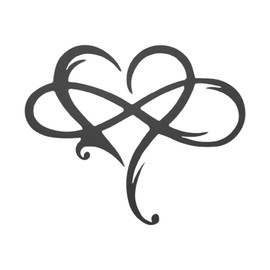 Eternal Love Wall Hanging Decoration Stainless Steel Love Heart Decorative Ornament Indoor Ornaments for Wedding Birthday Party