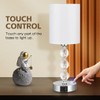 Clora Touch Bedside Crystal Lamp for Bedrooms Nightstand with USB