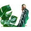 Leaf Blanket, Big Green Leaf Blanket Shape,Soft Plush Flannel DoubleThrow