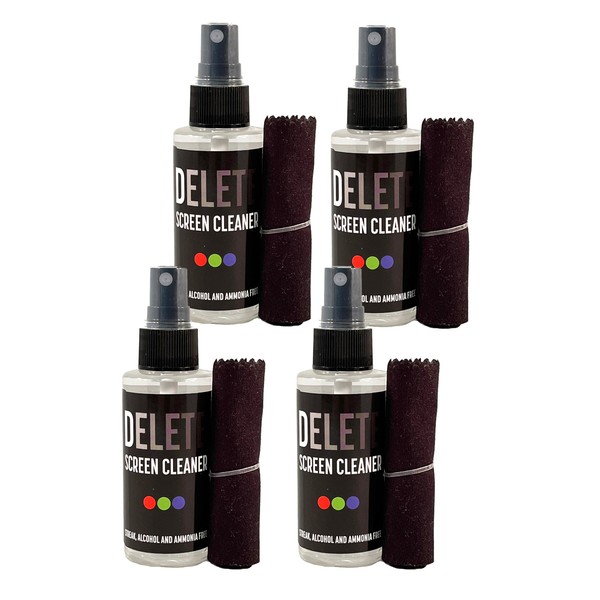 Delete Screen Cleaner for Small Screens (4-Pack) - 2oz Bottles