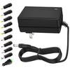 12V 3A Power Supply Adapter with 10 Tips 100-240V AC to DC 12 Volt 3000mA 2000mA 1000mA 36W AC DC Switching Adapter for LED Strip Light DVR NVR CCTV Camera Printer Router etc